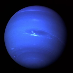 The planet Neptune, as seen by Voyager 2